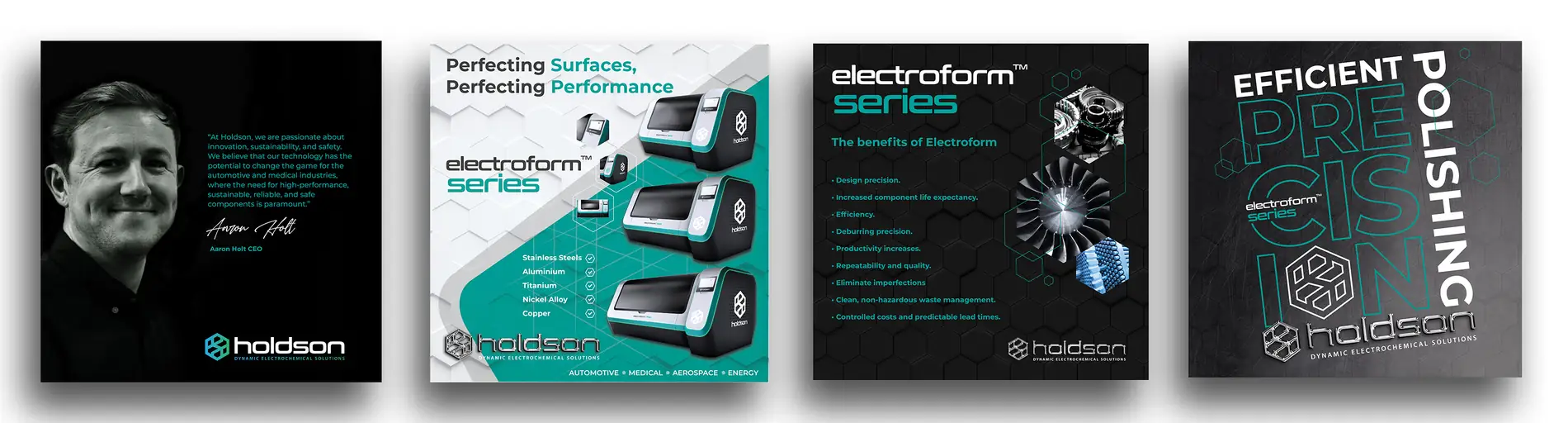 Holdson electroform skelmanthorpe huddersfield business brand identity design create sup
